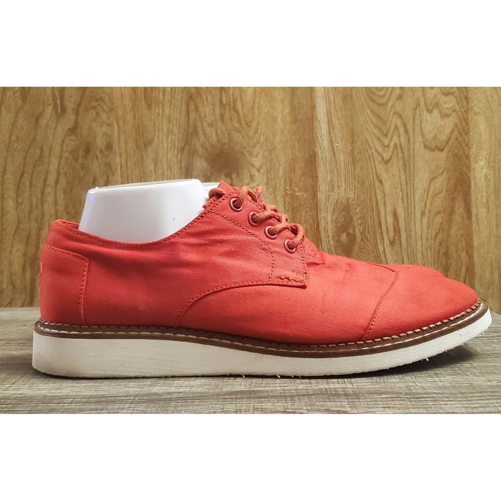 Toms Oxford Lace Up Shoes‎ Men's Size 9.5 Red